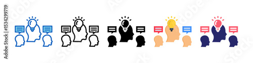 Think Different Multiple Style Icon Set Collection.