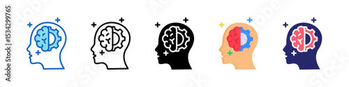 Mindset Multiple Style Icon Set Collection.