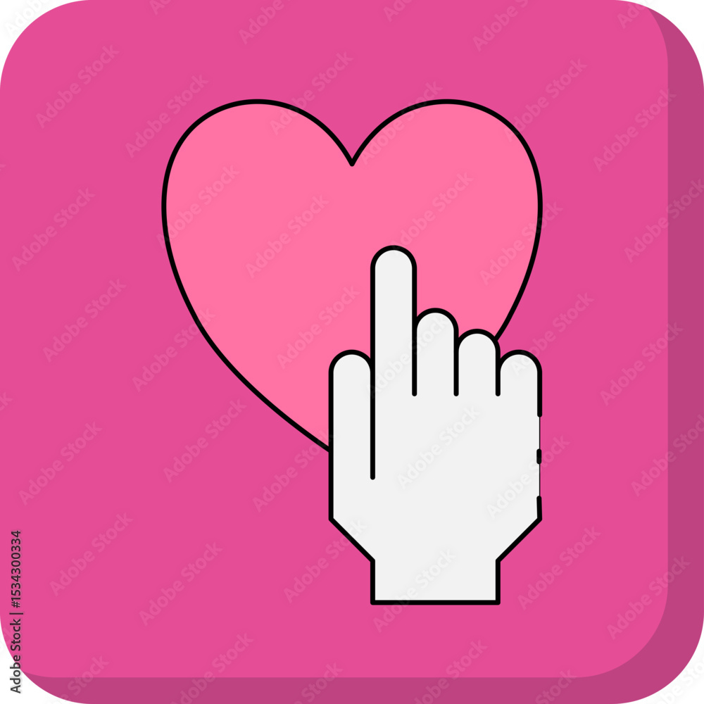 Obraz premium Love single icon vector illustration