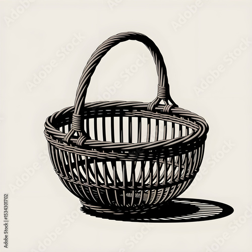  basket vector illustration on white 