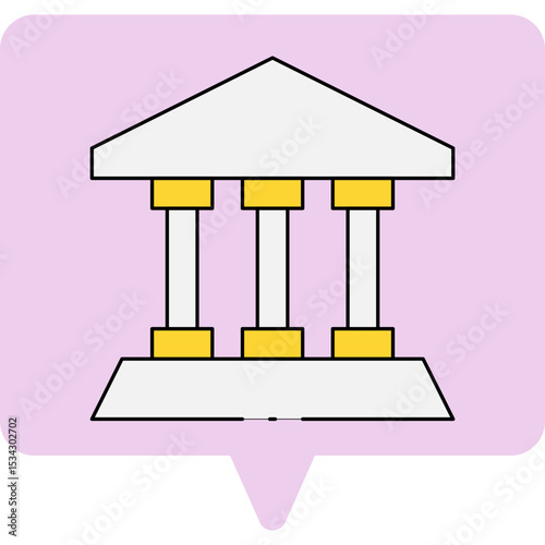Bank single icon vector illustration