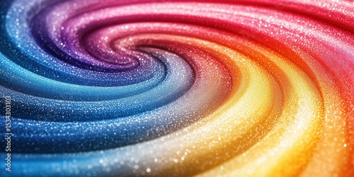 A swirl of colors with glitter on it