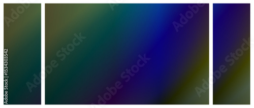 Abstract Gradient Shapes Minimalist Style, Dark Green Blue Purple, Background Or Template
