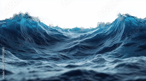 The image is of a large wave in the ocean, with a lot of water splashing around