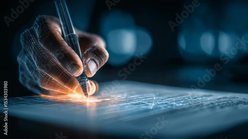 Wallpaper Mural Futuristic glowing pen drawing Torontodigital.ca