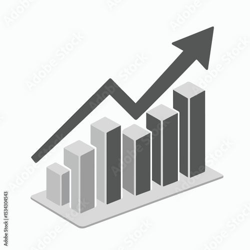 vector showing an increase graph