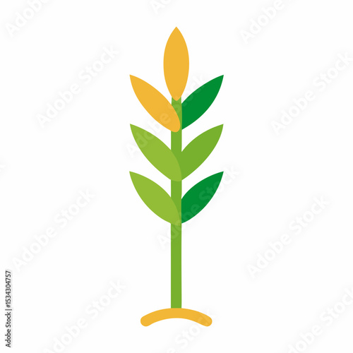 Vector art illustration of a sapling