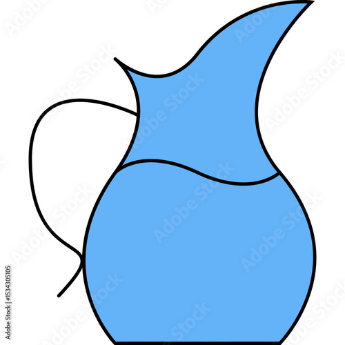 Milk jug single icon vector illustration