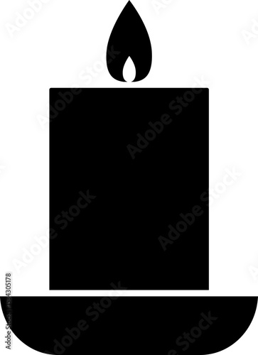 silhouette of a lit candle.
Simple shape holiday candle silhouette art design.
Burning candle flat stock vector Isolated.
Transparent background.SVG file.