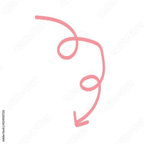 Hand drawn linear and dashed arrow pointers