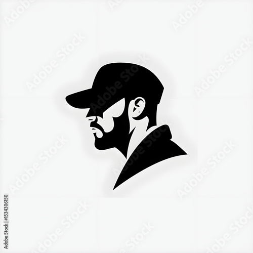 a men with cap vector illustration 