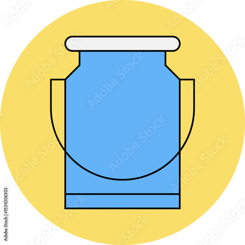 Milk can single icon vector illustration