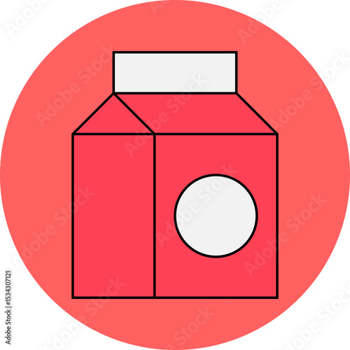 Tetrapack single icon vector illustration