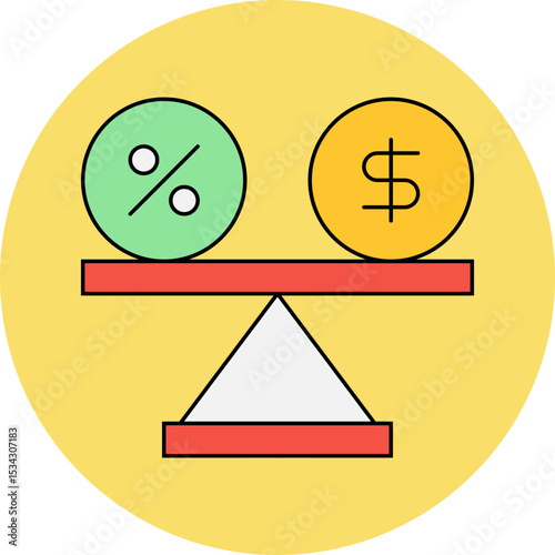Balance single icon vector illustration
