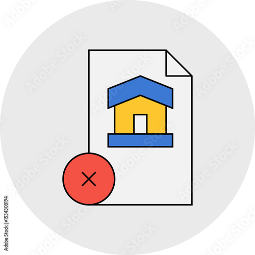 Property document single icon vector illustration