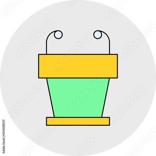 Speech desk single icon vector illustration