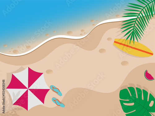 Summer banner template design. wave banner. Vector illustration. with modern flat design style