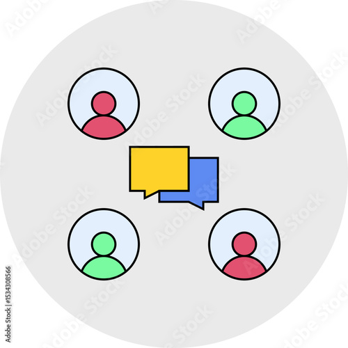 Chat users single icon vector illustration