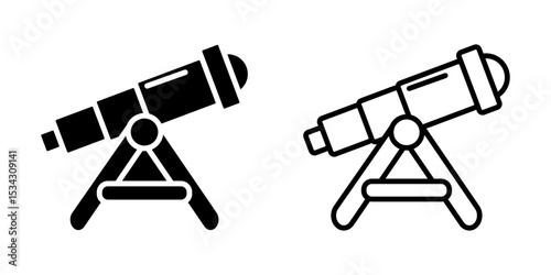 Telescope icon on white background