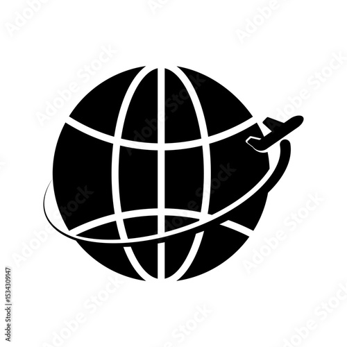 Travel insurance icon on white background