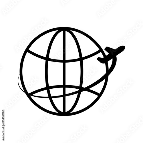 Travel insurance icon on white background