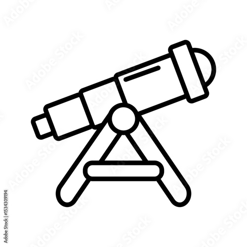 Telescope icon on white background