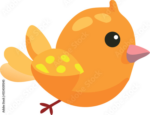 a cute cartoon bird, large expressive eyes, bright green feathers, red beak, simple line art, vibrant colors, whimsical, playful, kawaii style
