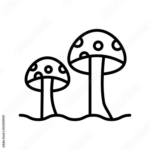 Mushroom icon on white background