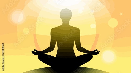 Serene Yoga Silhouette Design Perfect for Wellness Branding Meditation Logo and Mindfulness Projects