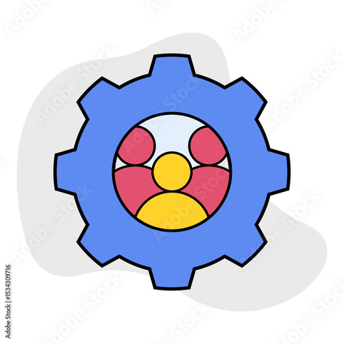 Group setting single icon vector illustration