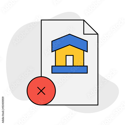 Property document single icon vector illustration