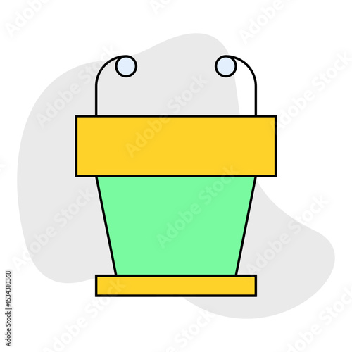 Speech desk single icon vector illustration