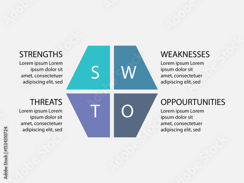 Circle chart infographic template with 4 options for presentations.
