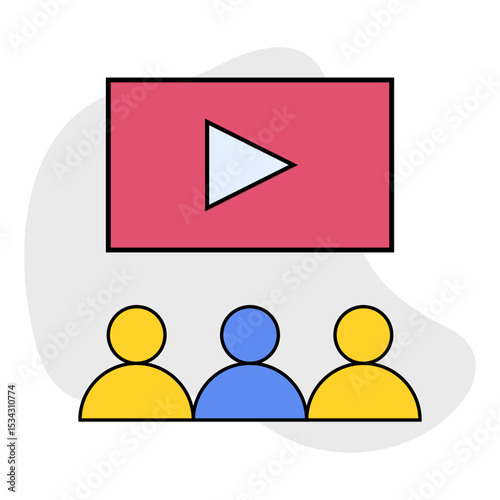 Youtube single icon vector illustration