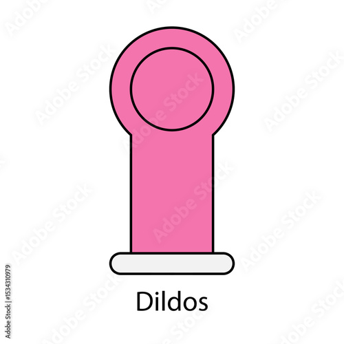 Dildos single icon vector illustration