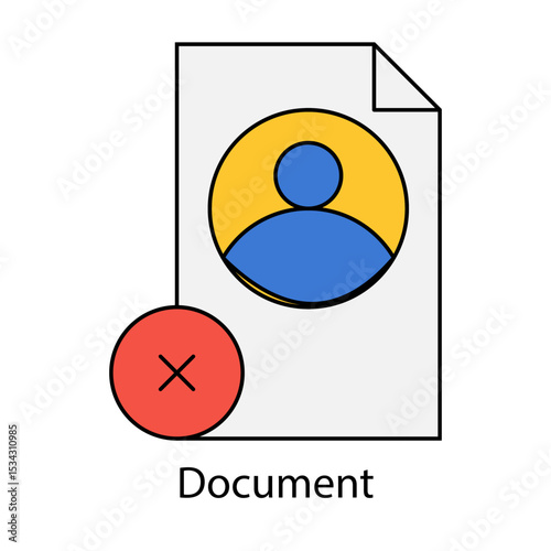 Document single icon vector illustration