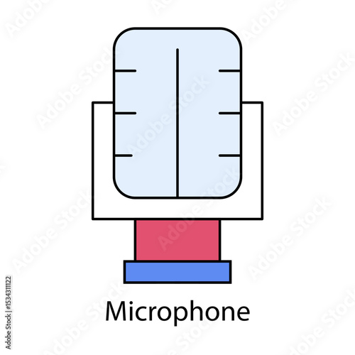 Microphone single icon vector illustration