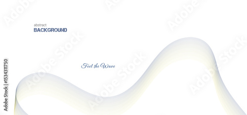 Abstract dusk to dawn gradient ribbon wave on white background. Minimalist background and design element for pattern, poster and banner