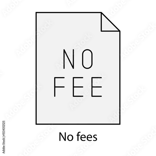 No fees single icon vector illustration