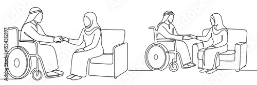 Supportive interaction between two individuals in a healthcare setting emphasizing compassion and care for the elderly