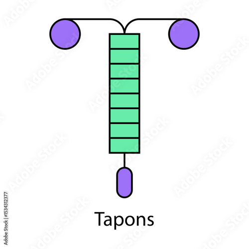 Tapons single icon vector illustration