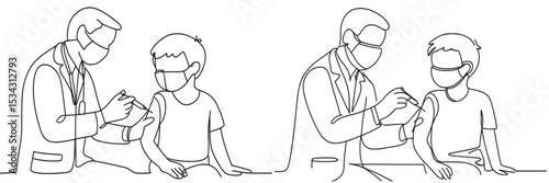 Children receiving vaccinations from healthcare professionals in a safe and caring environment