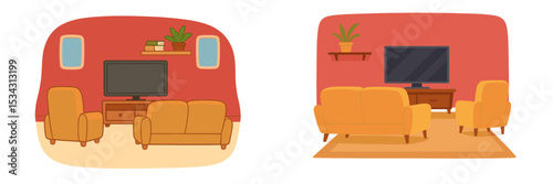 Cozy living room design featuring comfortable furniture and warm colors to create an inviting atmosphere