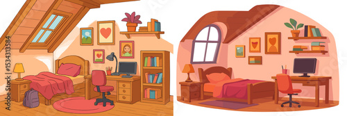 Cozy attic bedrooms designed for relaxation and productivity with unique decor elements