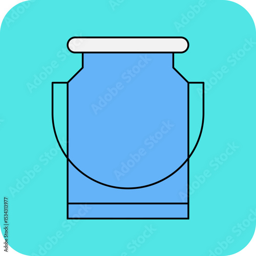 Milk can single icon vector illustration