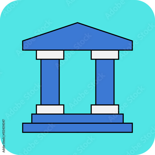 Bank single icon vector illustration