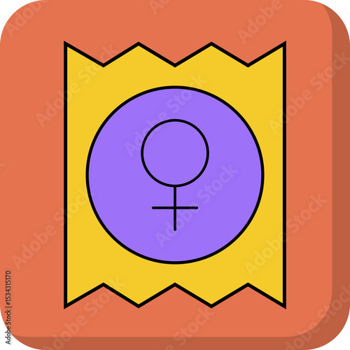 Female Condom single icon vector illustration
