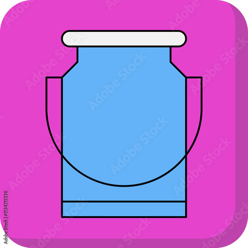 Milk can single icon vector illustration