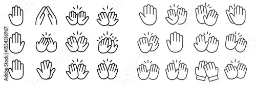 Vector flat illustration of diverse hand gestures showcasing various emotions and interactions