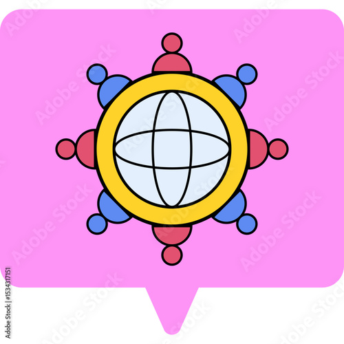 Community single icon vector illustration